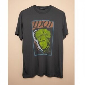 Junk Food Billy Idol Whiplash Smile Tee L NWOT